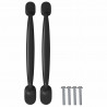Uchwyt meblowy 12 pcs Czarny 130 x 19,4 x 22,3 mm Aluminium