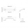 Uchwyt meblowy 12 pcs Czarny 130 x 19,4 x 22,3 mm Aluminium