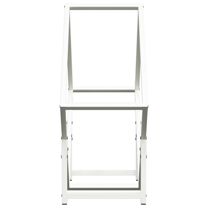 Stojak na drewno opałowe biały 60x25x60 cm