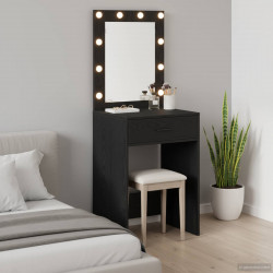 Toaletka Czarny Dąb 50 x 41 x 135 cm Materiał drewnopochodny