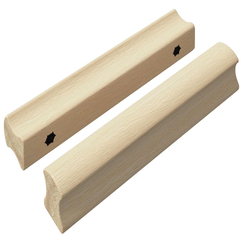 Prosty uchwyt 2 pcs Naturalny kolor drewna 130 x 25 x 30 mm