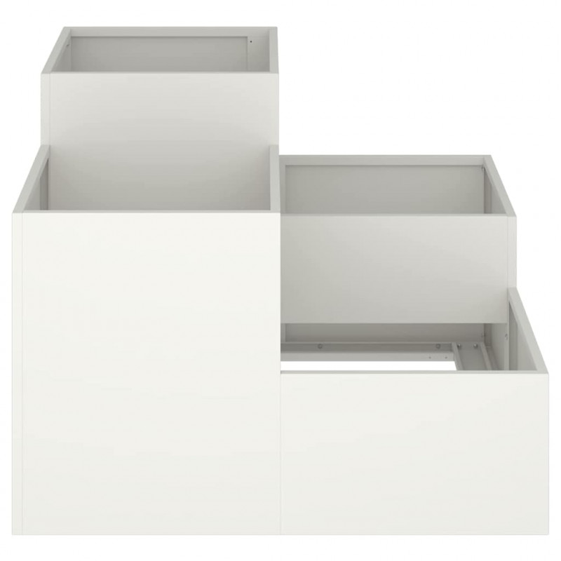 Doniczka ogrodowa Biały 80 x 80 x 60 cm Stal