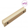 Prosty uchwyt 12 pcs Naturalny kolor drewna 130 x 25 x 30 mm