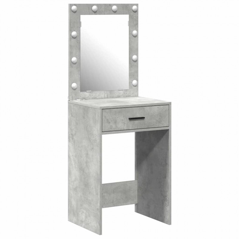 Toaletka z szufladą Z lustrem Betonowy szary 50 x 41 x 135 cm