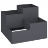 Doniczka ogrodowa Antracyt 80 x 80 x 60 cm Stal