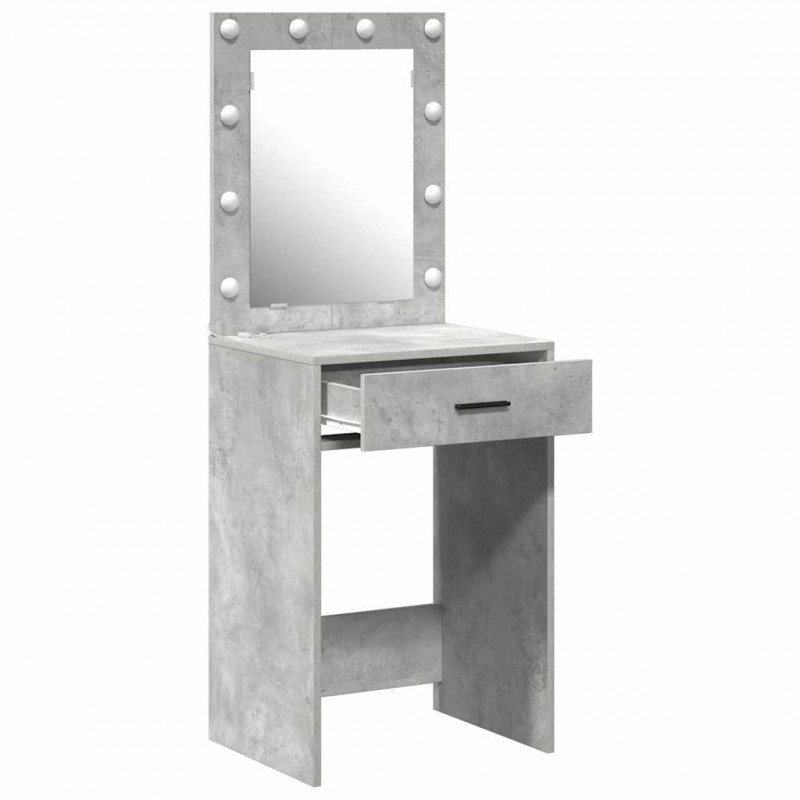 Toaletka z szufladą Z lustrem Betonowy szary 50 x 41 x 135 cm