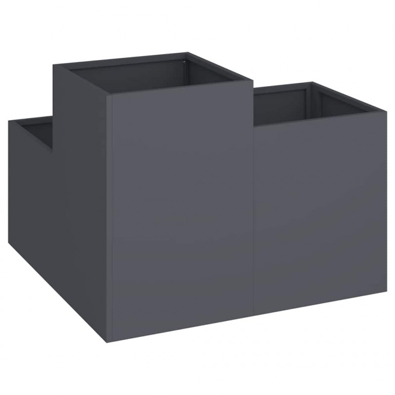 Doniczka ogrodowa Antracyt 80 x 80 x 60 cm Stal