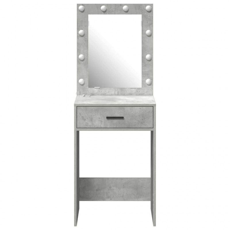 Toaletka z szufladą Z lustrem Betonowy szary 50 x 41 x 135 cm