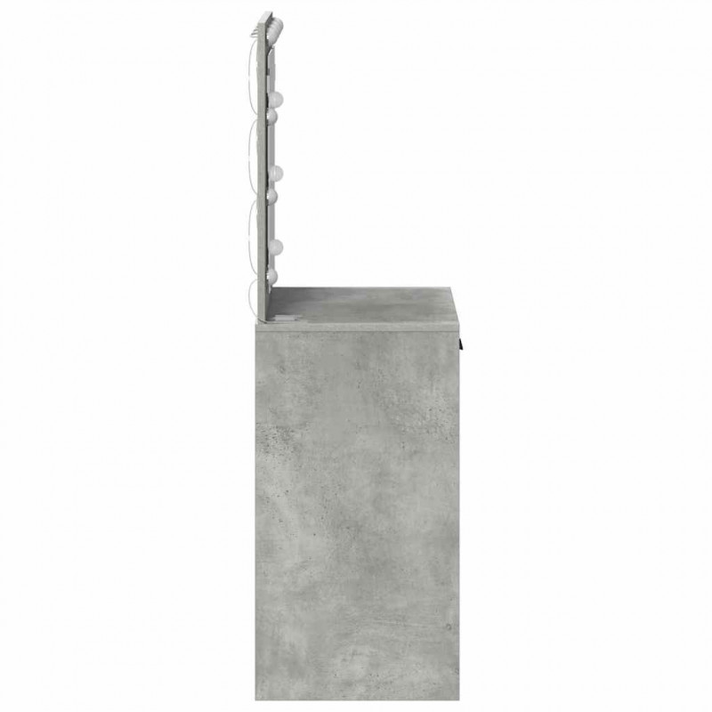 Toaletka z szufladą Z lustrem Betonowy szary 50 x 41 x 135 cm
