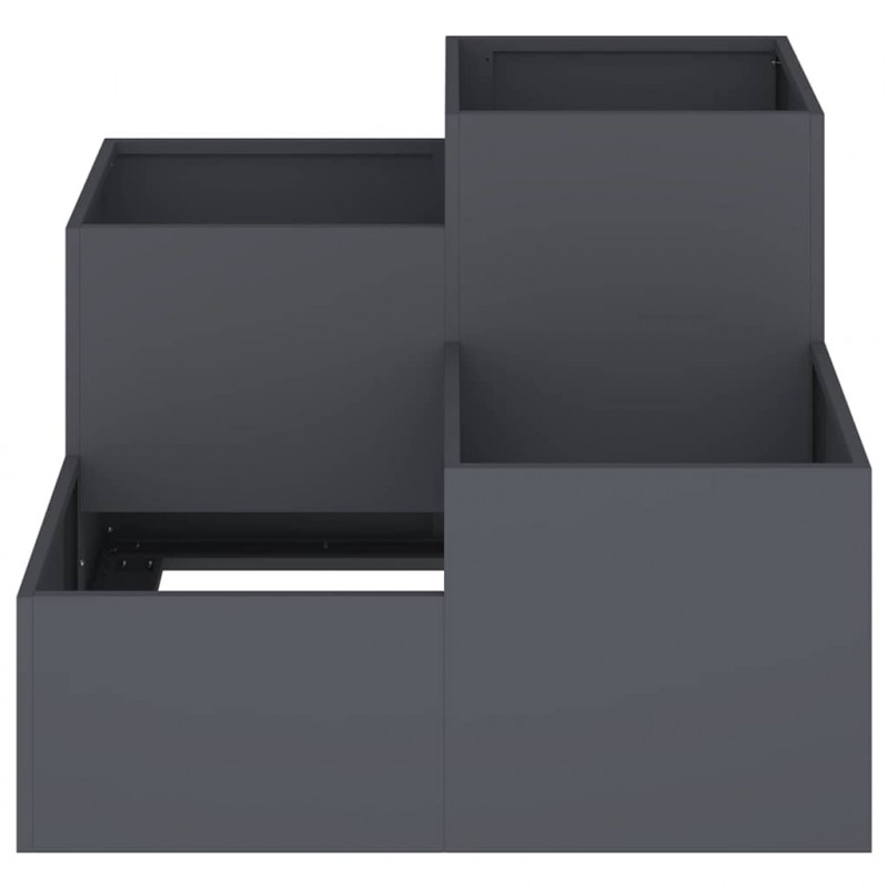 Doniczka ogrodowa Antracyt 80 x 80 x 60 cm Stal