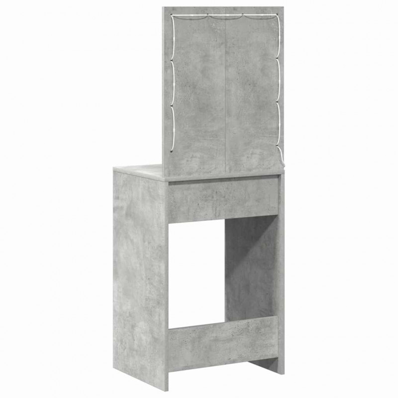 Toaletka z szufladą Z lustrem Betonowy szary 50 x 41 x 135 cm