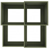 Doniczka ogrodowa oliwkowy 80 x 80 x 60 cm Stal