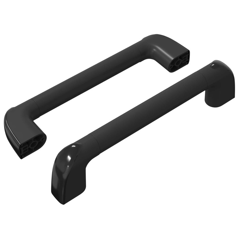 Uchwyt Gładki 2 pcs Czarny 380 x 34 x 85 mm Aluminium i PP