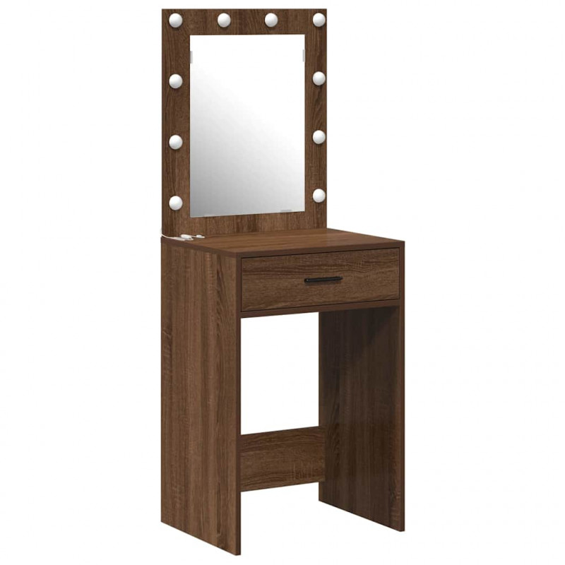 Toaletka Brązowy dąb 50 x 41 x 135 cm Materiał drewnopochodny