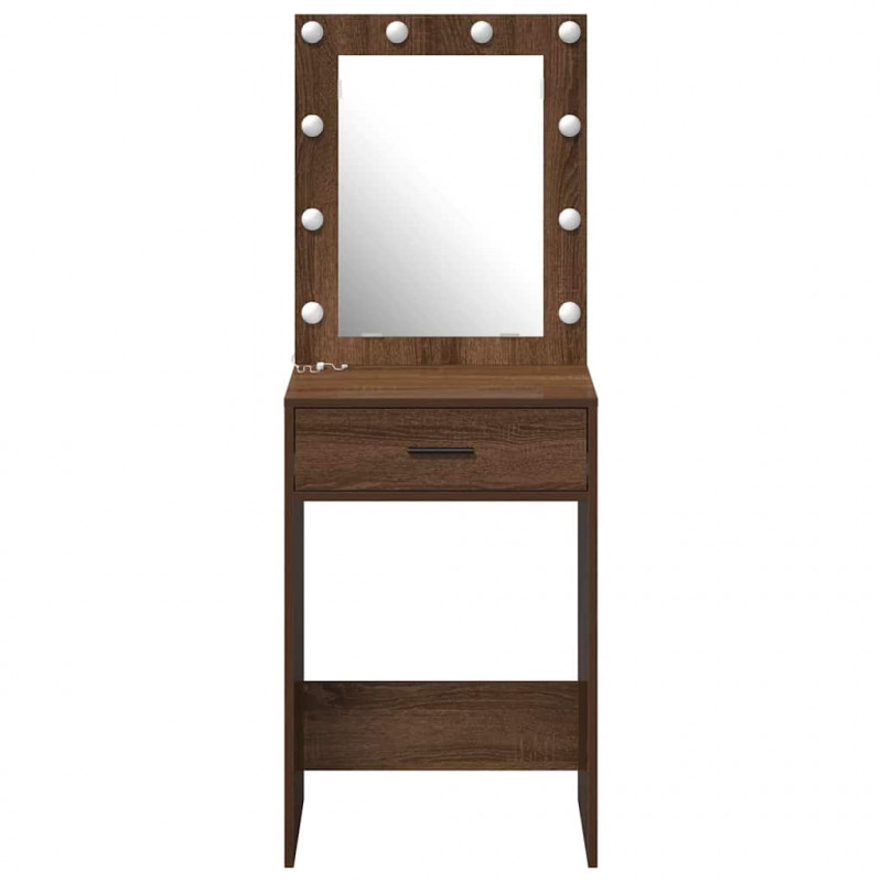Toaletka Brązowy dąb 50 x 41 x 135 cm Materiał drewnopochodny