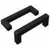 Uchwyt meblowy 2 pcs Czarny 110 x 12 x 36 mm Żelazo