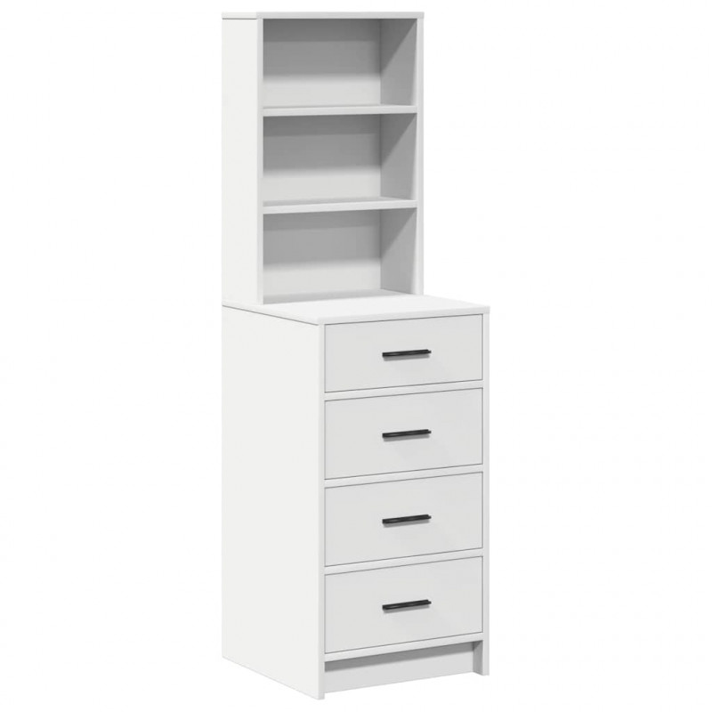 Highboard Biały 40 x 41 x 135 cm Materiał drewnopochodny