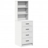 Highboard Biały 40 x 41 x 135 cm Materiał drewnopochodny