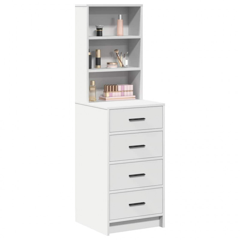 Highboard Biały 40 x 41 x 135 cm Materiał drewnopochodny