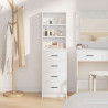 Highboard Biały 40 x 41 x 135 cm Materiał drewnopochodny