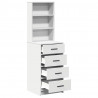 Highboard Biały 40 x 41 x 135 cm Materiał drewnopochodny