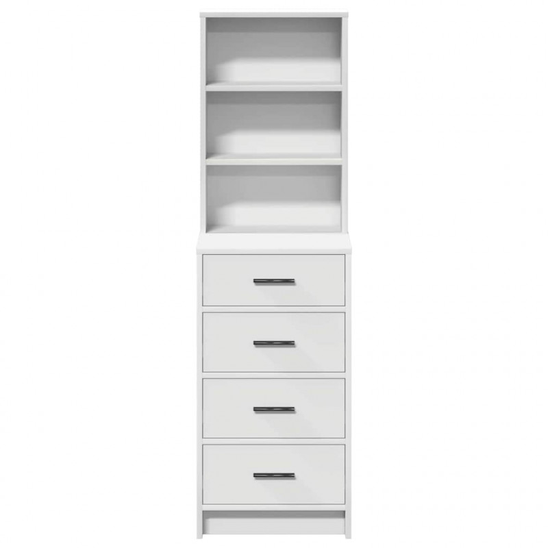 Highboard Biały 40 x 41 x 135 cm Materiał drewnopochodny
