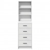 Highboard Biały 40 x 41 x 135 cm Materiał drewnopochodny