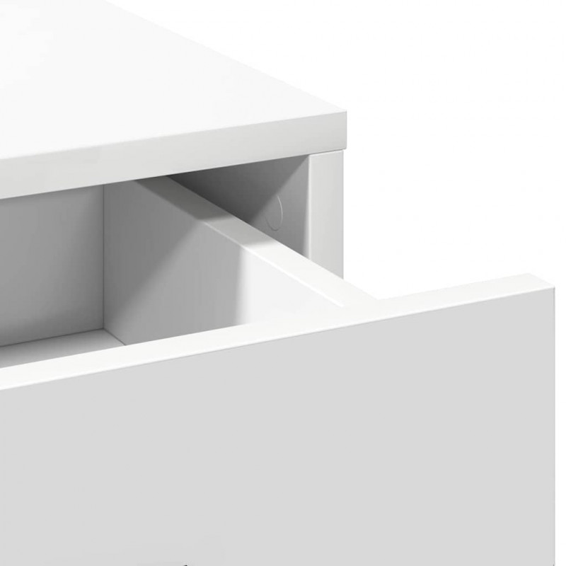 Highboard Biały 40 x 41 x 135 cm Materiał drewnopochodny