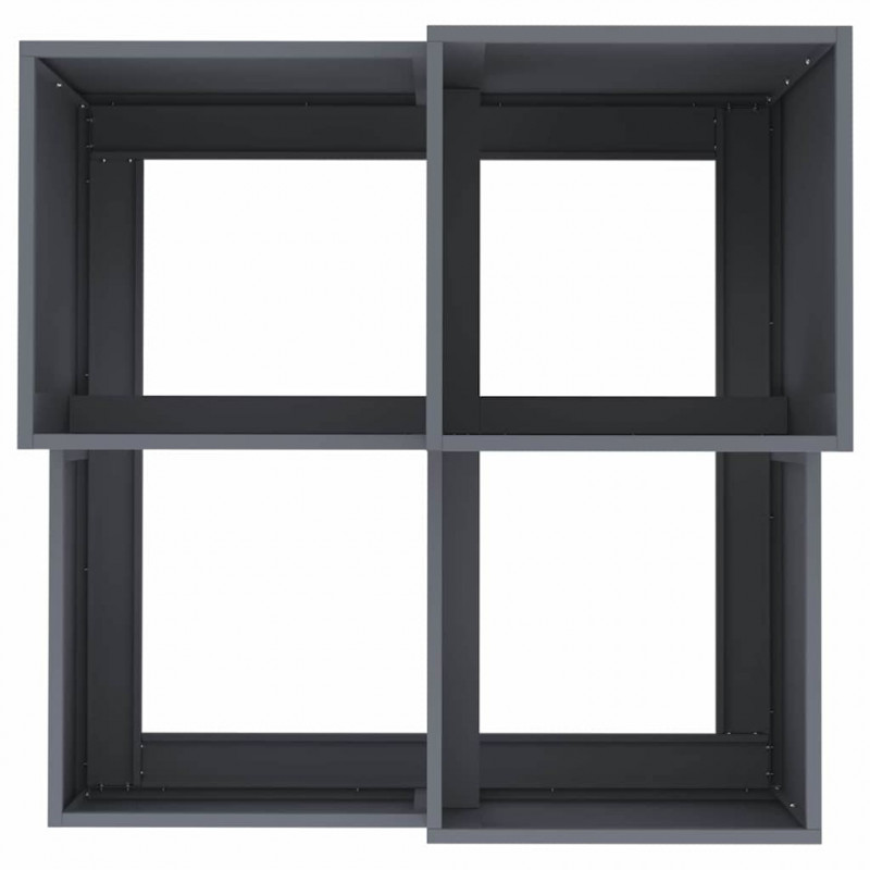 Doniczka ogrodowa Antracyt 100 x 100 x 60 cm Stal