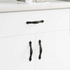 Uchwyt 12 pcs Czarny 143 x 19,2 x 20 mm Stop cynkowy