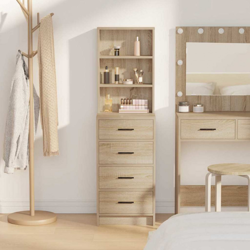 Highboard dąb sonoma 40 x 41 x 135 cm Materiał drewnopochodny