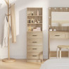 Highboard dąb sonoma 40 x 41 x 135 cm Materiał drewnopochodny