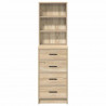 Highboard dąb sonoma 40 x 41 x 135 cm Materiał drewnopochodny