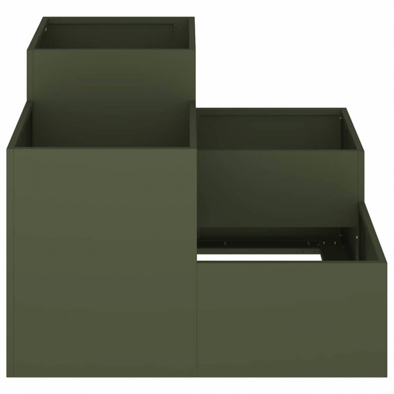 Doniczka ogrodowa oliwkowy 100 x 100 x 60 cm Stal