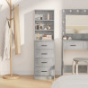 Highboard z szufladą Betonowy szary 40 x 41 x 135 cm