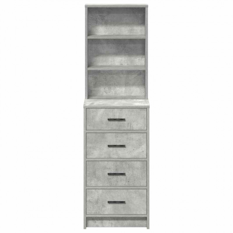 Highboard z szufladą Betonowy szary 40 x 41 x 135 cm