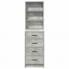Highboard z szufladą Betonowy szary 40 x 41 x 135 cm