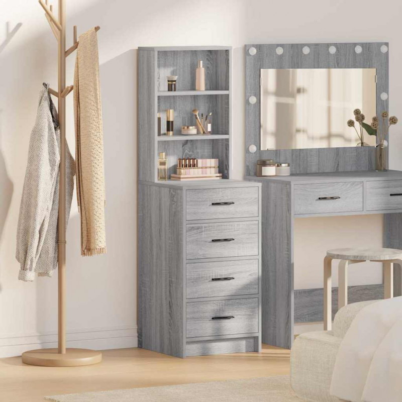 Highboard z szufladą Szary dąb sonoma 40 x 41 x 135 cm