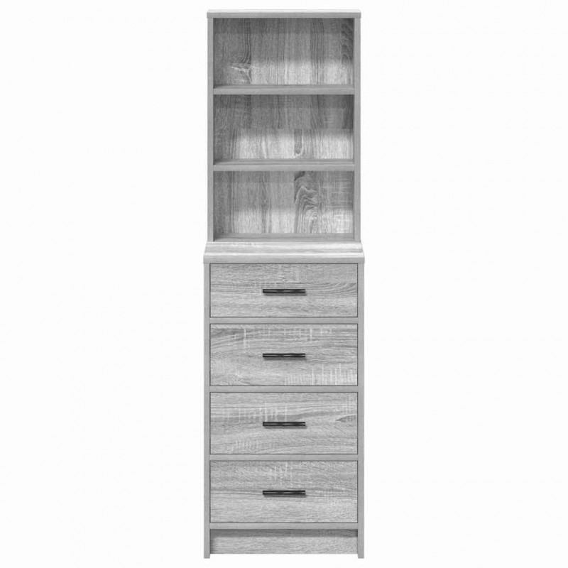 Highboard z szufladą Szary dąb sonoma 40 x 41 x 135 cm