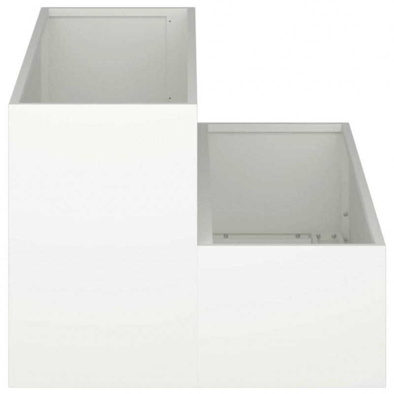 Doniczka ogrodowa Biały 100 x 60 x 45 cm Stal zimnogięta
