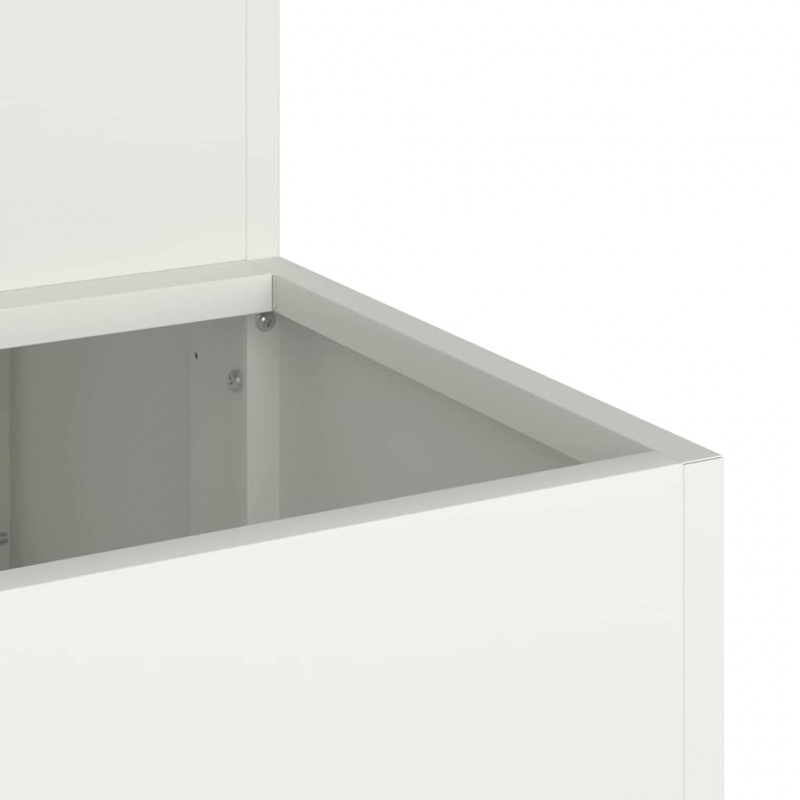 Doniczka ogrodowa Biały 100 x 60 x 45 cm Stal zimnogięta