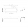 Uchwyty do szafek 12 pcs Brązowy 140 x 25 x 2,3 mm PU
