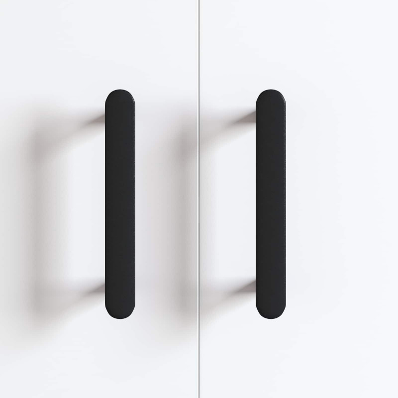 Uchwyt do szafki 2 pcs Czarny 121 x 16.6 x 28.3 mm Żelazo