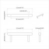 Uchwyt do szafki 2 pcs Czarny 121 x 16.6 x 28.3 mm Żelazo