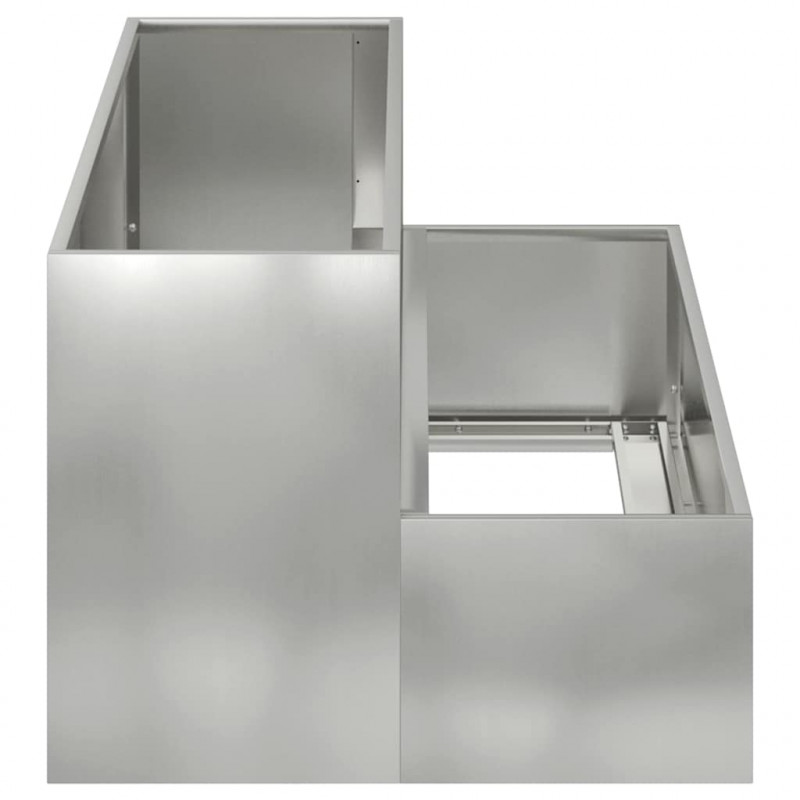 Doniczka ogrodowa Srebrny 100 x 60 x 45 cm Stal Galwanizowana