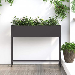 Podwyższona doniczka ogrodowa Czarny 100 x 26 x 82 cm Stal