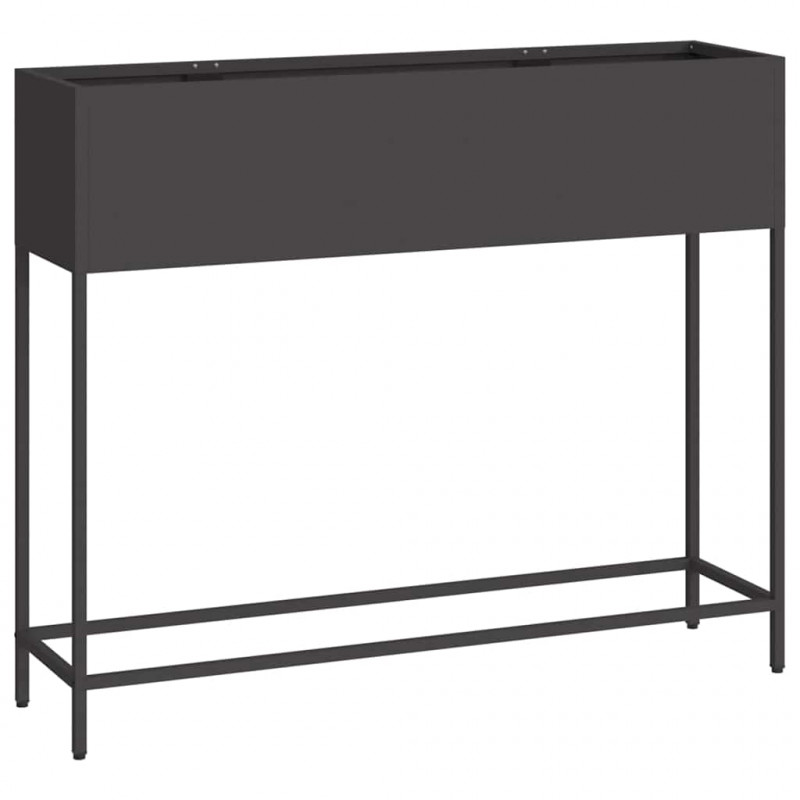 Podwyższona doniczka ogrodowa Czarny 100 x 26 x 82 cm Stal