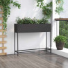 Podwyższona doniczka ogrodowa Czarny 100 x 26 x 82 cm Stal