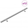 Uchwyt do szafki 12 pcs Srebrny 300 mm Stal nierdzewna