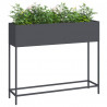 Podwyższona doniczka ogrodowa Antracyt 100 x 26 x 82 cm Stal